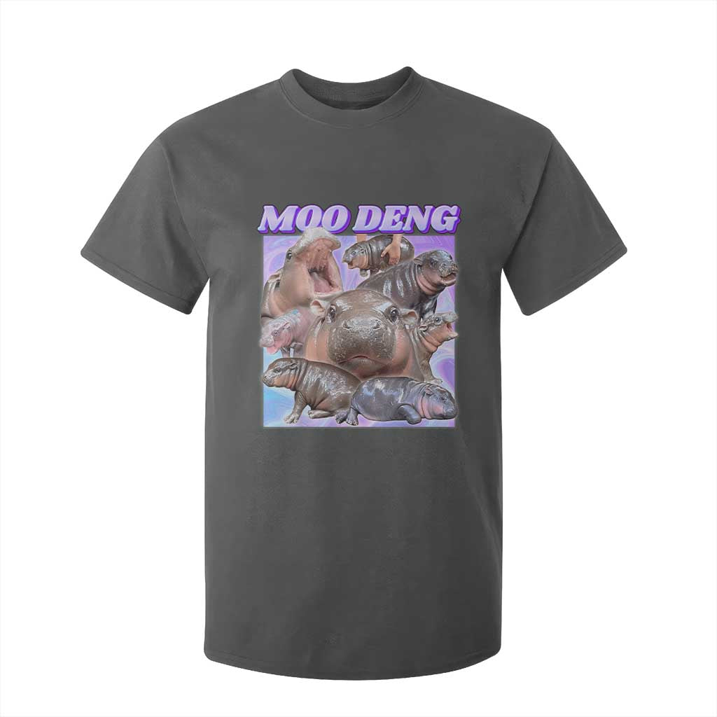 Baby Hippo Moo Deng T Shirt For Kid The Famous Cute Pygmy Hippopotamus TS02 Dark Heather Print Your Wear