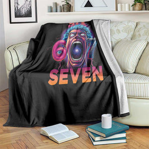 Mason 67 Chaos Edition Throw Blanket Psychedelic Screaming Six Seven Meme TS02 Print Your Wear