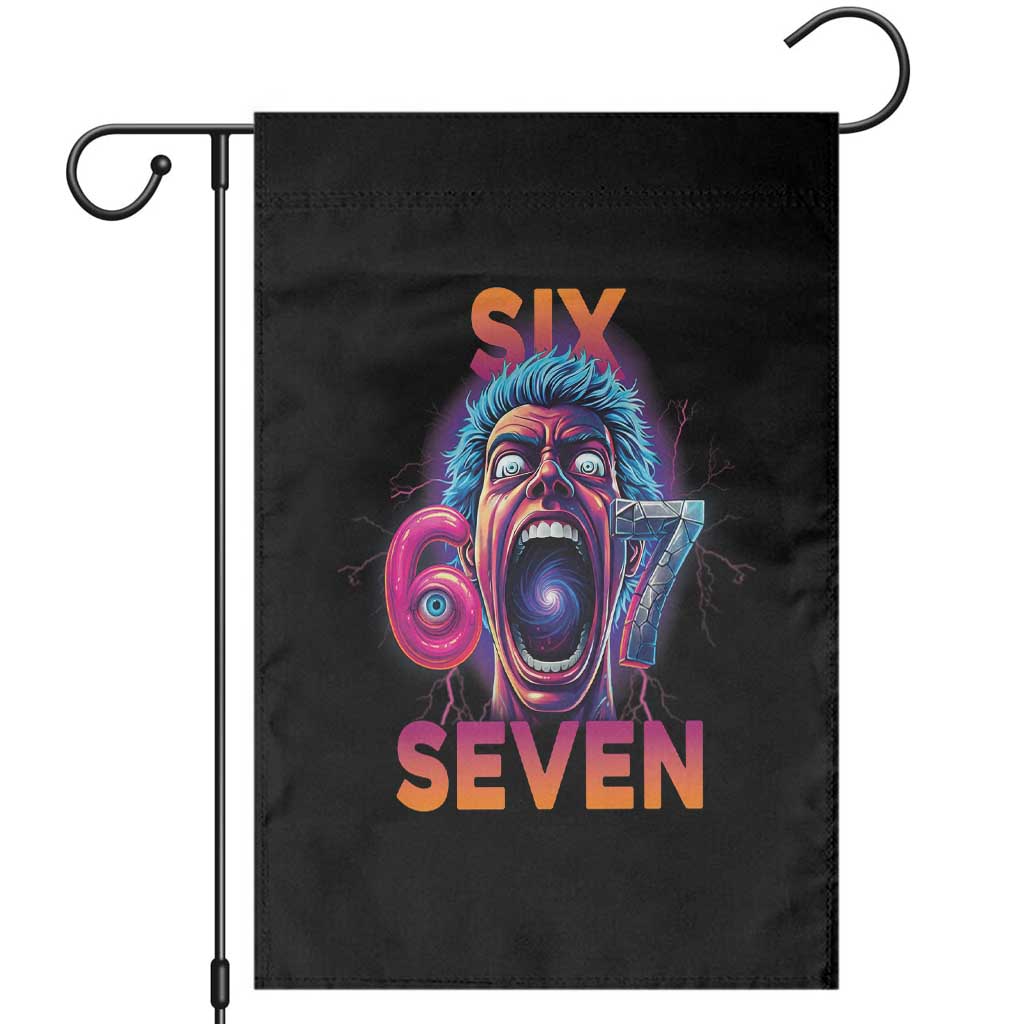 Mason 67 Chaos Edition Garden Flag Psychedelic Screaming Six Seven Meme TS02 Black Print Your Wear