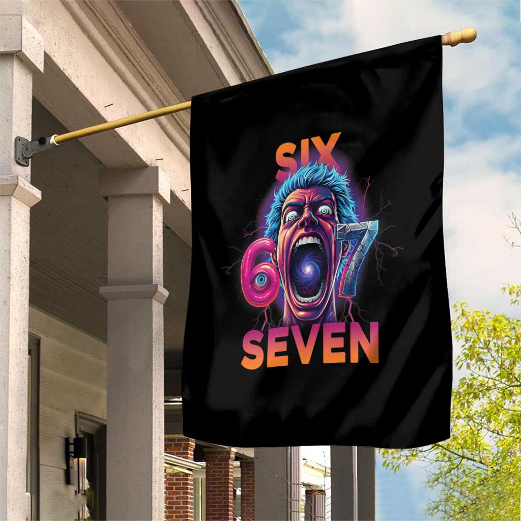 Mason 67 Chaos Edition Garden Flag Psychedelic Screaming Six Seven Meme TS02 Print Your Wear