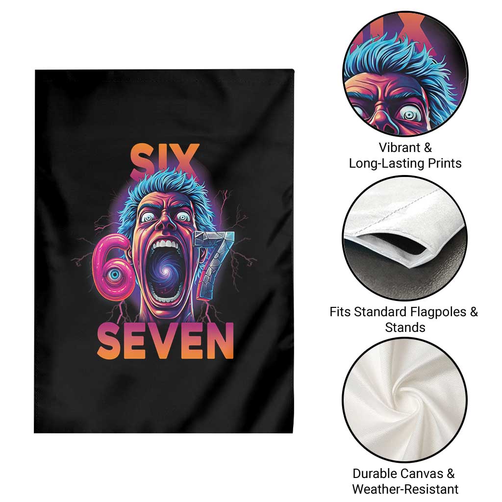 Mason 67 Chaos Edition Garden Flag Psychedelic Screaming Six Seven Meme TS02 Print Your Wear