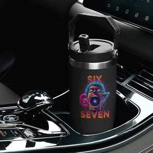 Mason 67 Chaos Edition Flip Straw Tumbler Psychedelic Screaming Six Seven Meme TS02 Print Your Wear