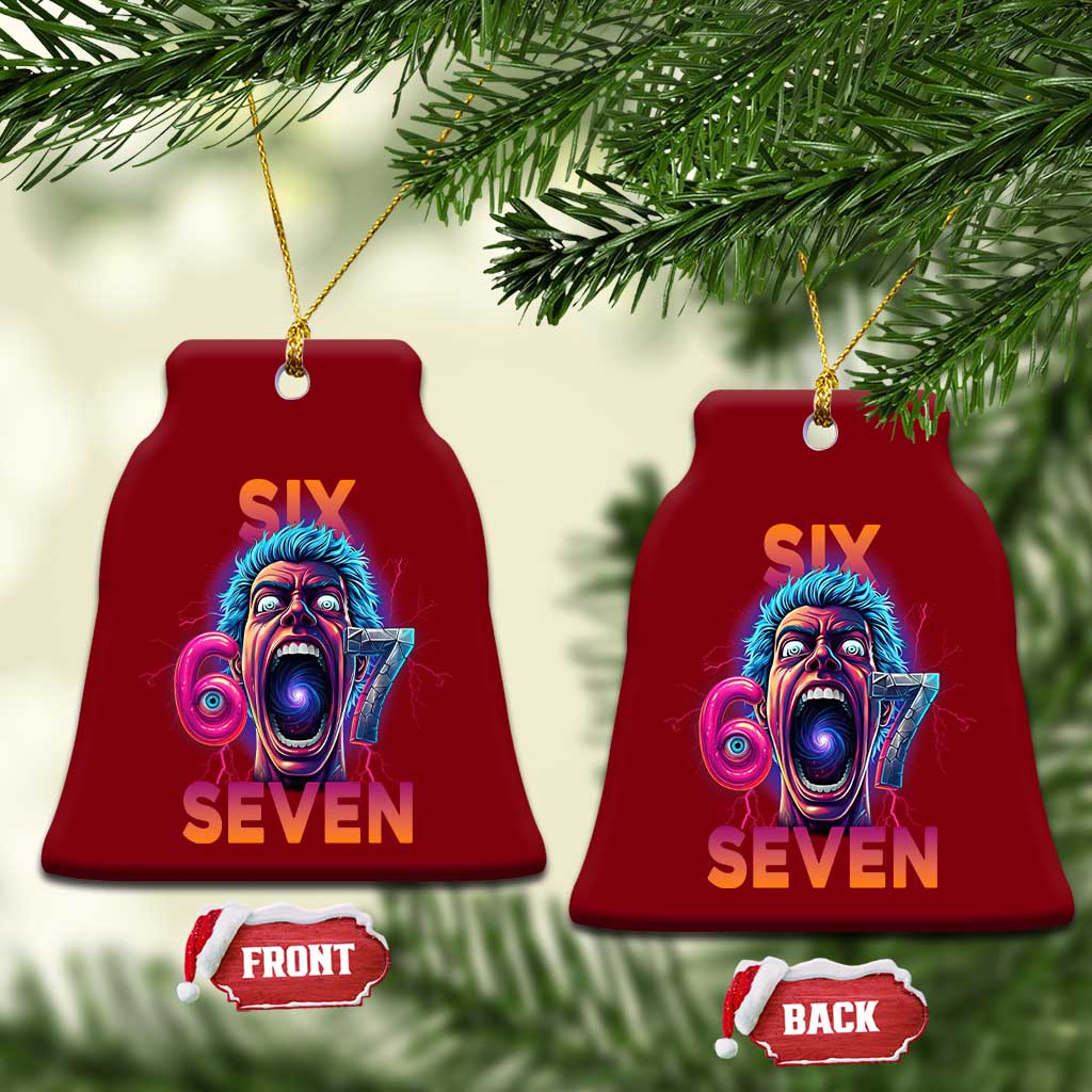 Mason 67 Chaos Edition Ceramic Ornament Psychedelic Screaming Six Seven Meme TS02 Print Your Wear