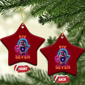 Mason 67 Chaos Edition Ceramic Ornament Psychedelic Screaming Six Seven Meme TS02 Print Your Wear