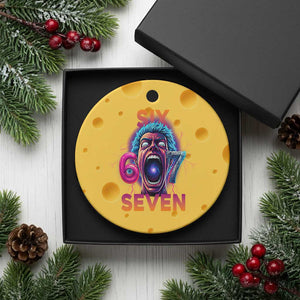 Mason 67 Chaos Edition Ceramic Ornament Psychedelic Screaming Six Seven Meme TS02 1pc Yellow Cheese Print Your Wear