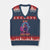 Mason 67 Chaos Edition V-Neck Knit Sweater Vest Psychedelic Screaming Six Seven Meme TS02 Navy Red Print Your Wear
