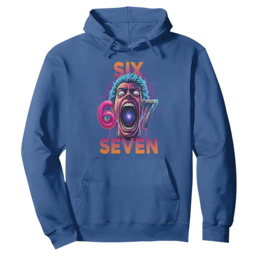 Mason 67 Chaos Edition Hoodie Psychedelic Screaming Six Seven Meme TS02 Royal Blue Print Your Wear