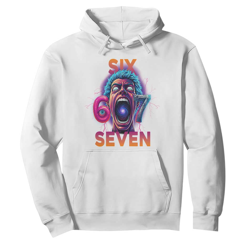 Mason 67 Chaos Edition Hoodie Psychedelic Screaming Six Seven Meme TS02 White Print Your Wear