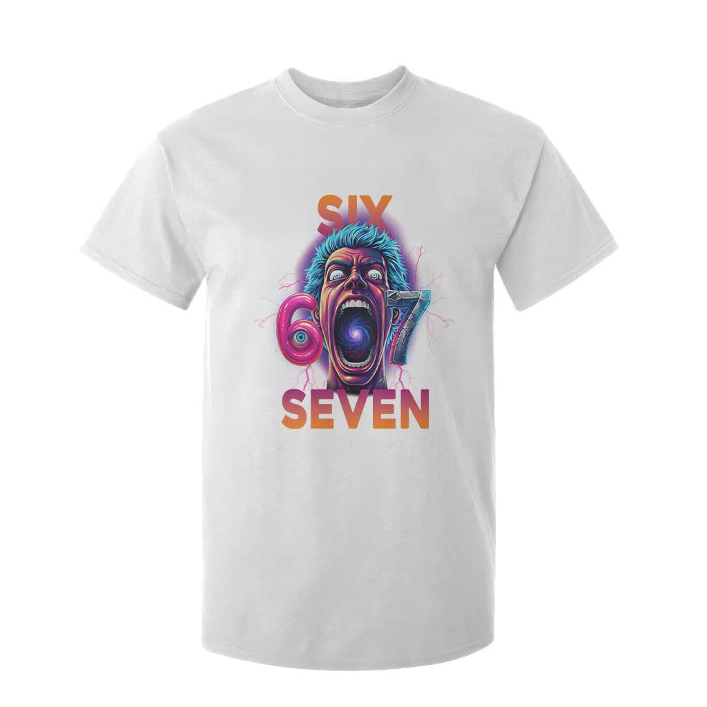 Mason 67 Chaos Edition T Shirt For Kid Psychedelic Screaming Six Seven Meme TS02 White Print Your Wear