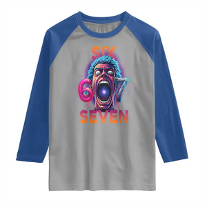Mason 67 Chaos Edition Raglan Shirt Psychedelic Screaming Six Seven Meme TS02 Sport Gray Royal Print Your Wear