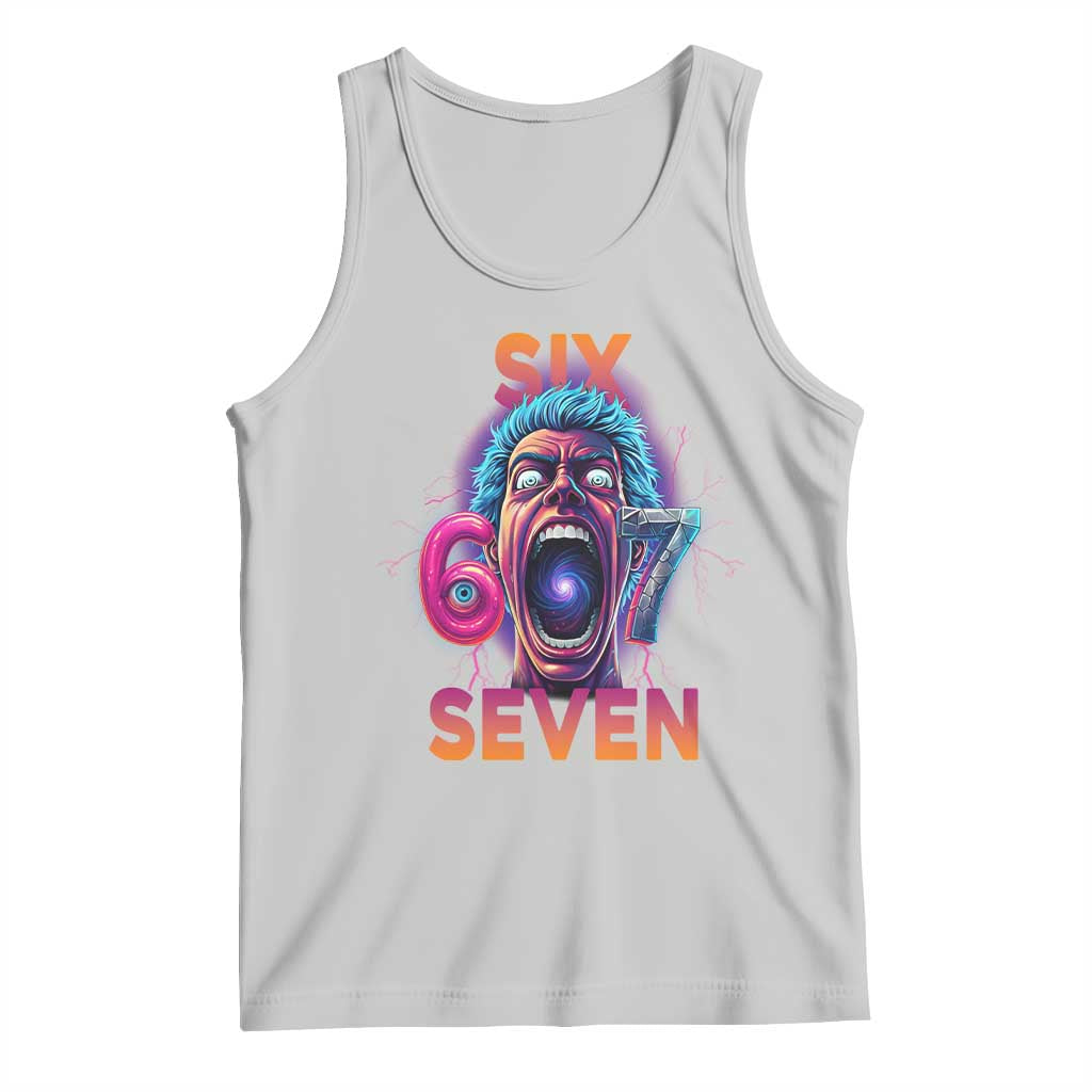 Mason 67 Chaos Edition Tank Top Psychedelic Screaming Six Seven Meme TS02 Ash Print Your Wear