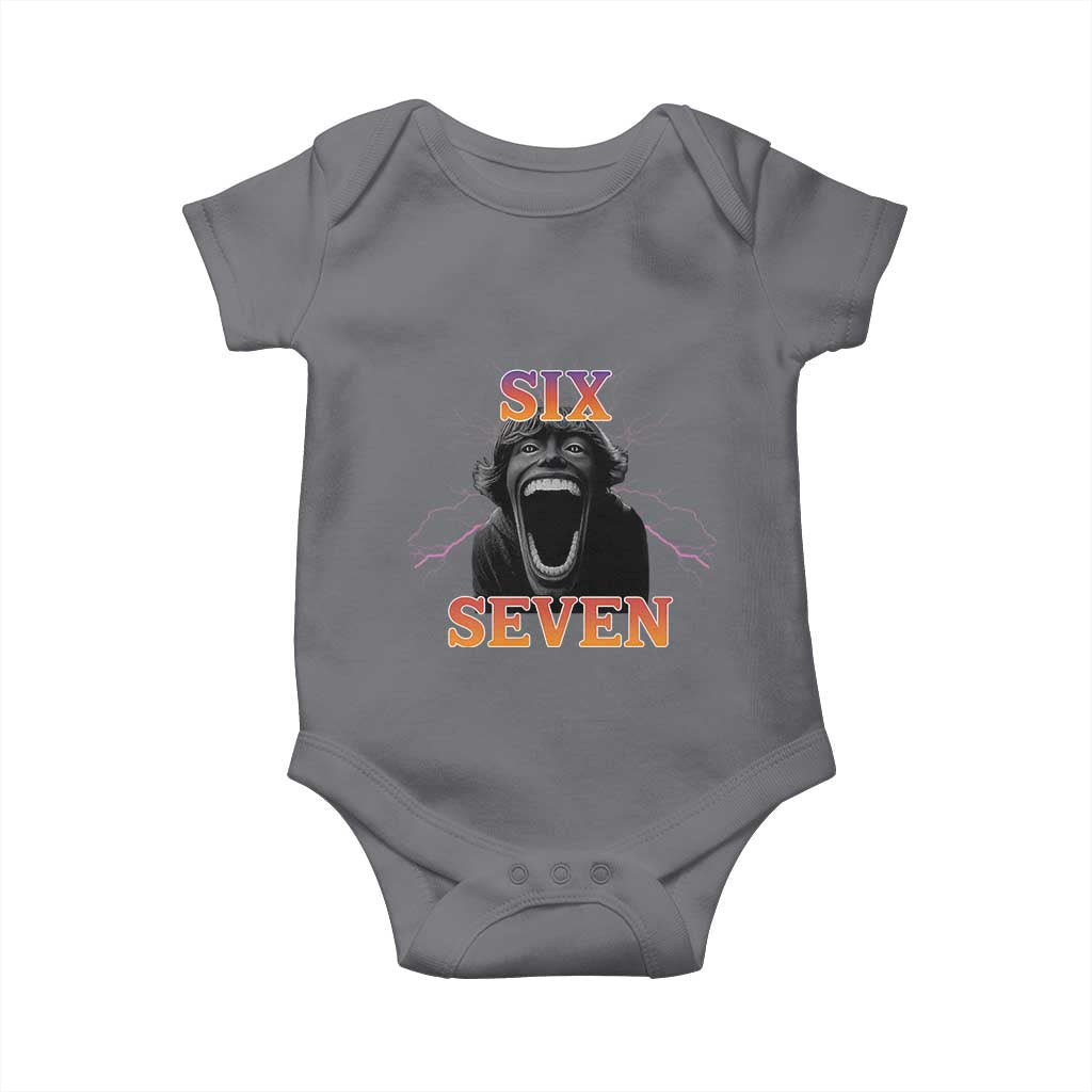 Mason 67 Kid Meme Baby Onesie Devil Edit Viral Six Seven Scream TS02 Charcoal Print Your Wear