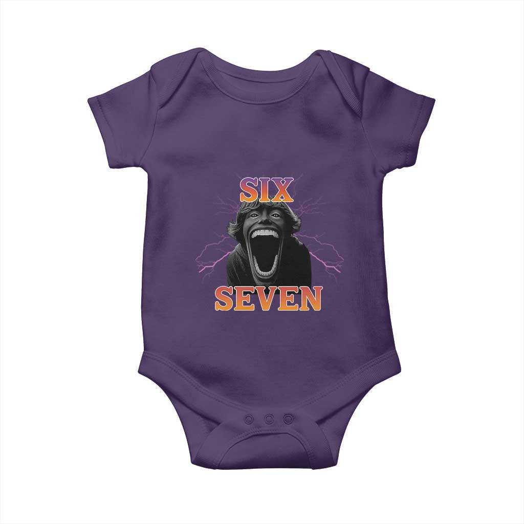 Mason 67 Kid Meme Baby Onesie Devil Edit Viral Six Seven Scream TS02 Purple Print Your Wear
