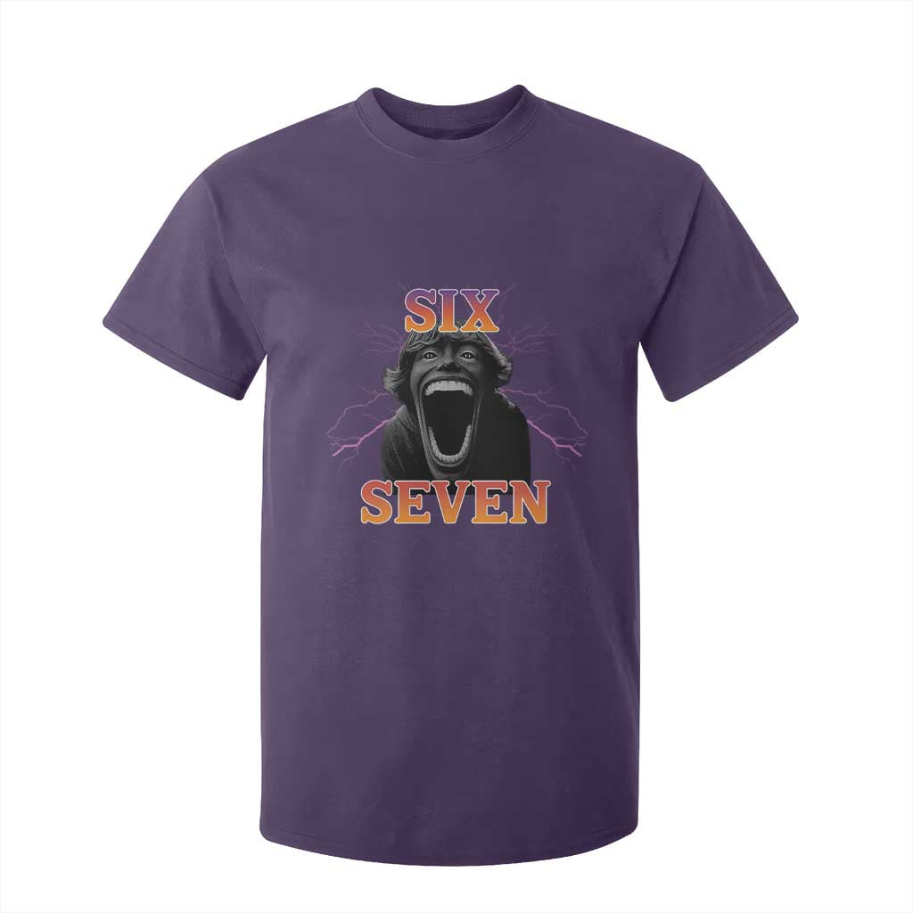 Mason 67 Kid Meme T Shirt For Kid Devil Edit Viral Six Seven Scream TS02 Purple Print Your Wear