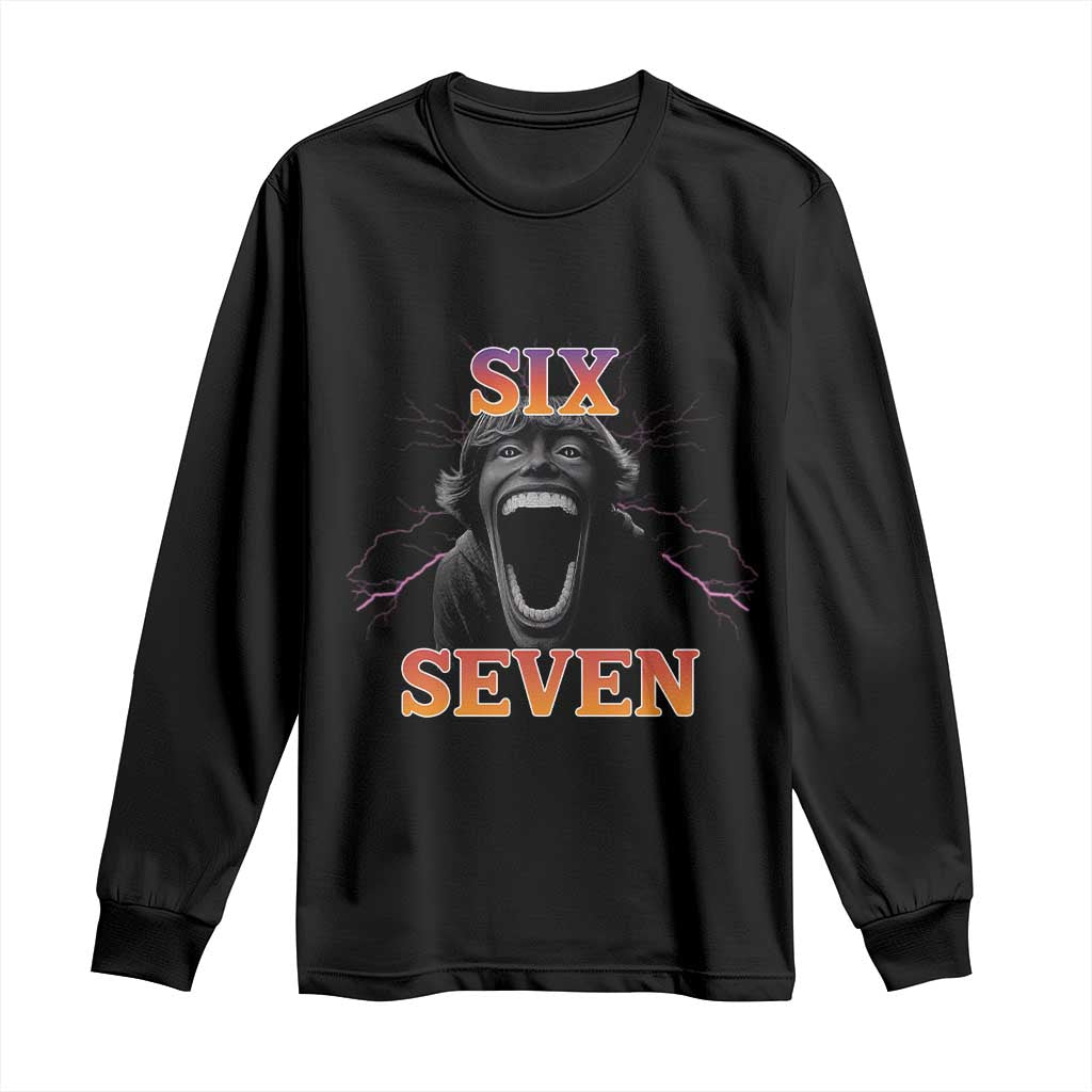 Mason 67 Kid Meme Long Sleeve Shirt Devil Edit Viral Six Seven Scream TS02 Black Print Your Wear