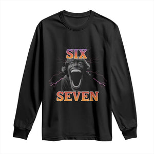 Mason 67 Kid Meme Long Sleeve Shirt Devil Edit Viral Six Seven Scream TS02 Black Print Your Wear