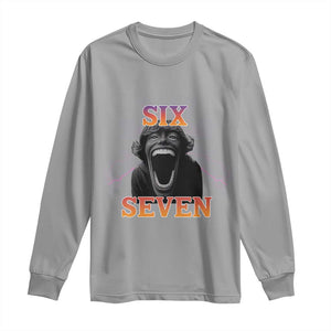 Mason 67 Kid Meme Long Sleeve Shirt Devil Edit Viral Six Seven Scream TS02 Sport Gray Print Your Wear