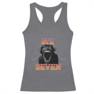 Mason 67 Kid Meme Racerback Tank Top Devil Edit Viral Six Seven Scream TS02 Charcoal Print Your Wear