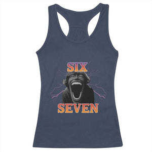 Mason 67 Kid Meme Racerback Tank Top Devil Edit Viral Six Seven Scream TS02 Navy Print Your Wear