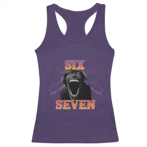 Mason 67 Kid Meme Racerback Tank Top Devil Edit Viral Six Seven Scream TS02 Purple Print Your Wear