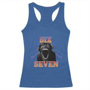 Mason 67 Kid Meme Racerback Tank Top Devil Edit Viral Six Seven Scream TS02 Royal Blue Print Your Wear