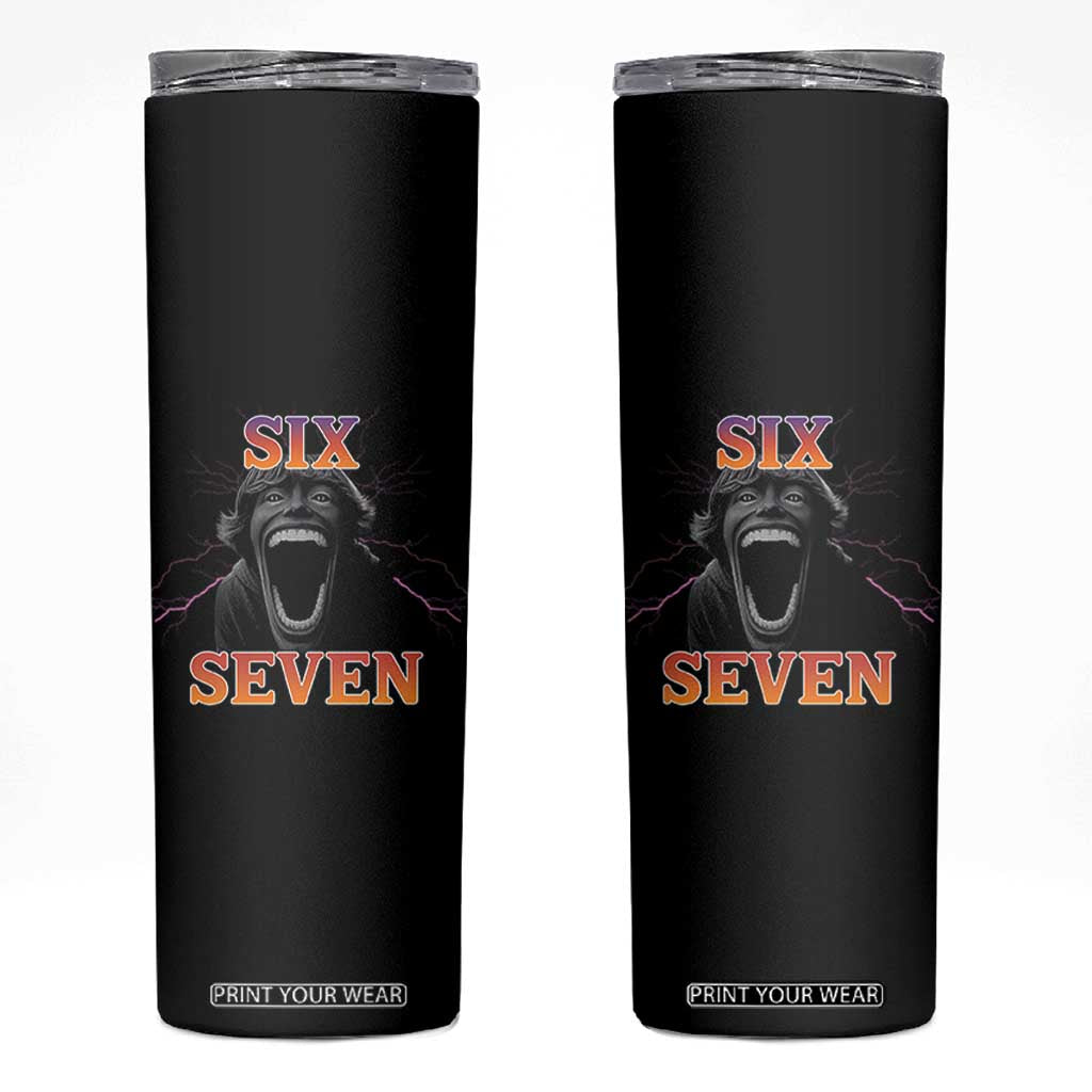 Mason 67 Kid Meme Skinny Tumbler Devil Edit Viral Six Seven Scream TS02 Black Print Your Wear