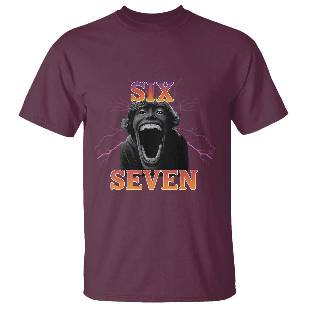 Mason 67 Kid Meme T Shirt Devil Edit Viral Six Seven Scream TS02 Maroon Print Your Wear