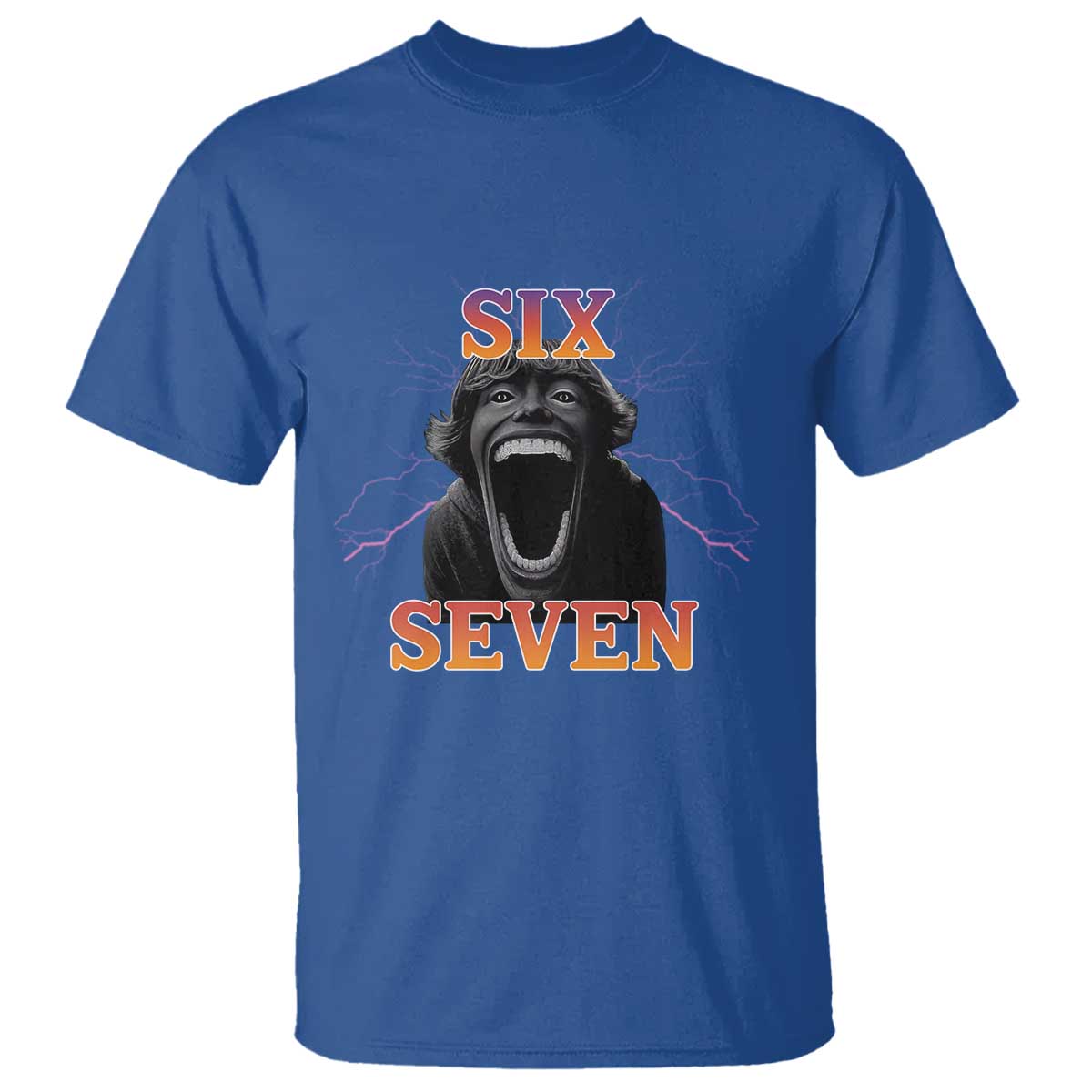 Mason 67 Kid Meme T Shirt Devil Edit Viral Six Seven Scream TS02 Royal Blue Print Your Wear