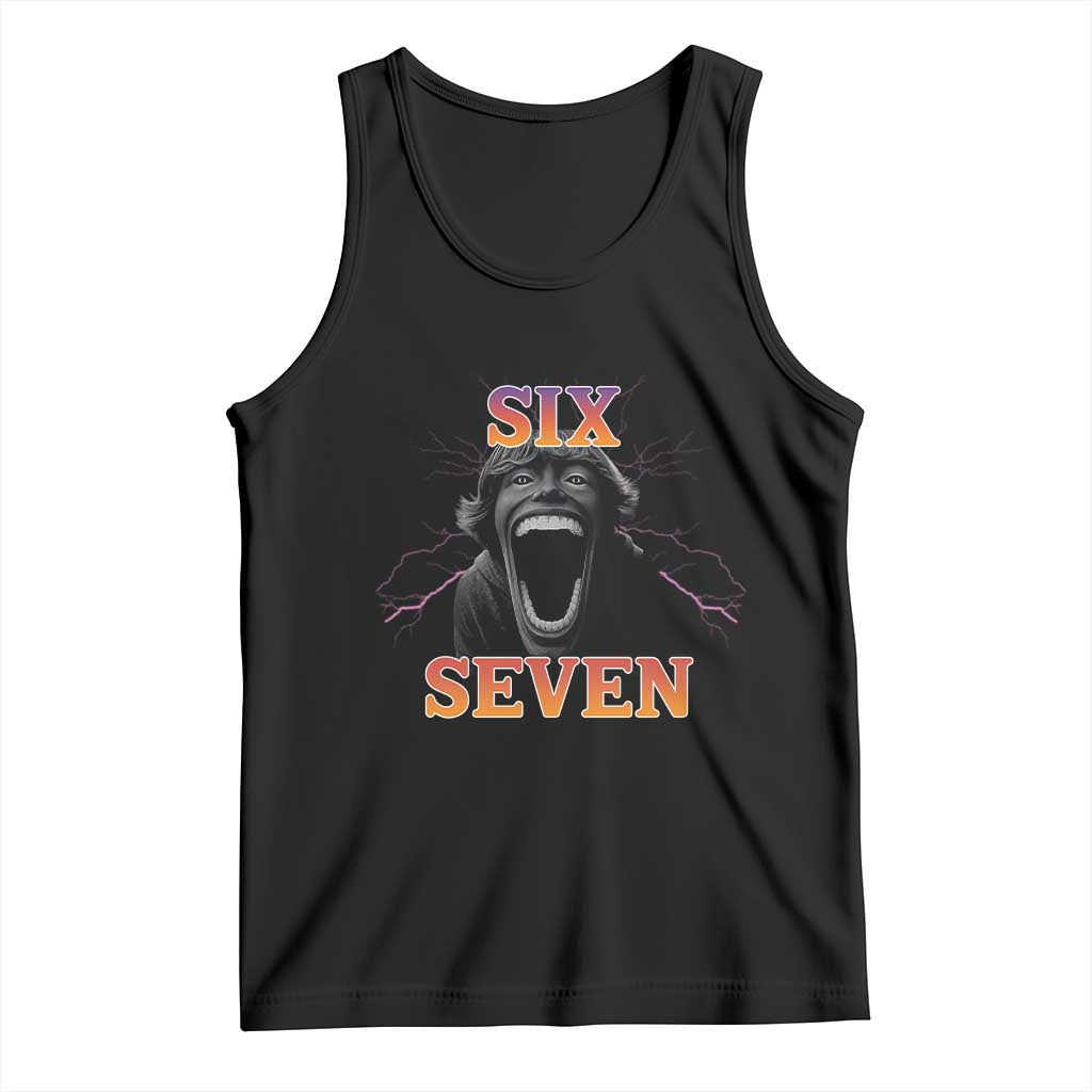 Mason 67 Kid Meme Tank Top Devil Edit Viral Six Seven Scream TS02 Black Print Your Wear