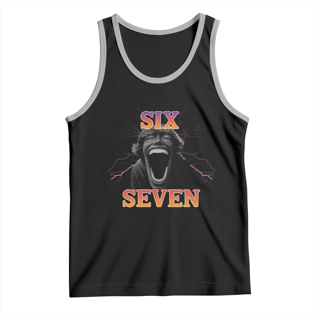 Mason 67 Kid Meme Tank Top Devil Edit Viral Six Seven Scream TS02 Black Athletic Heather Print Your Wear