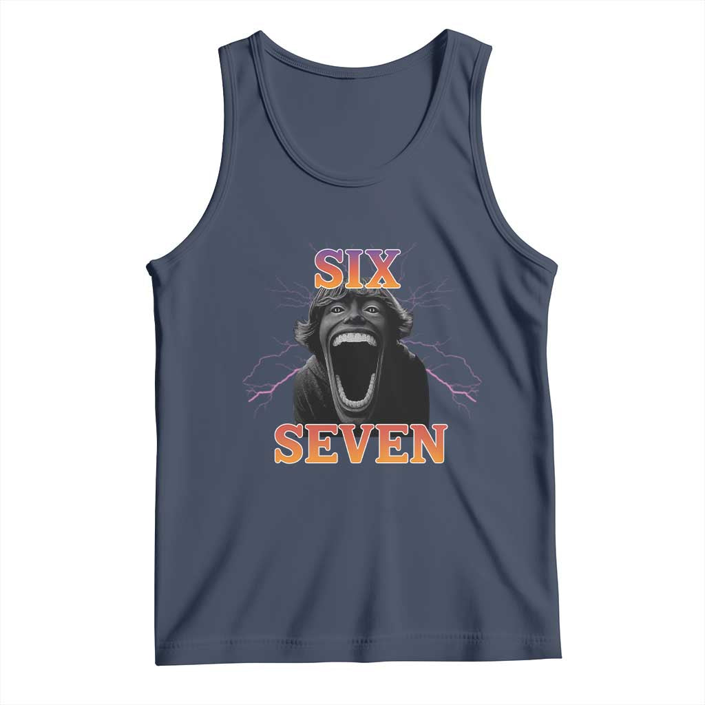 Mason 67 Kid Meme Tank Top Devil Edit Viral Six Seven Scream TS02 Navy Print Your Wear