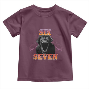 Mason 67 Kid Meme Toddler T Shirt Devil Edit Viral Six Seven Scream TS02 Maroon Print Your Wear