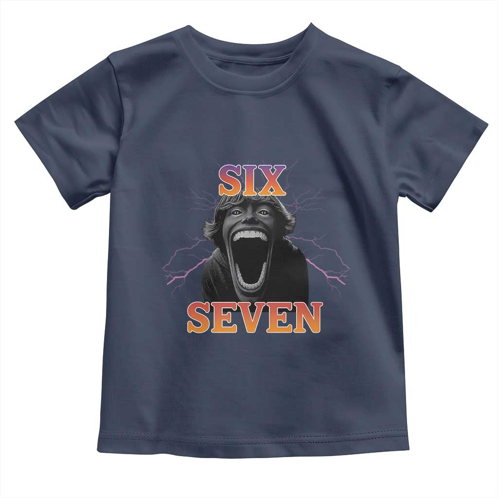 Mason 67 Kid Meme Toddler T Shirt Devil Edit Viral Six Seven Scream TS02 Navy Print Your Wear