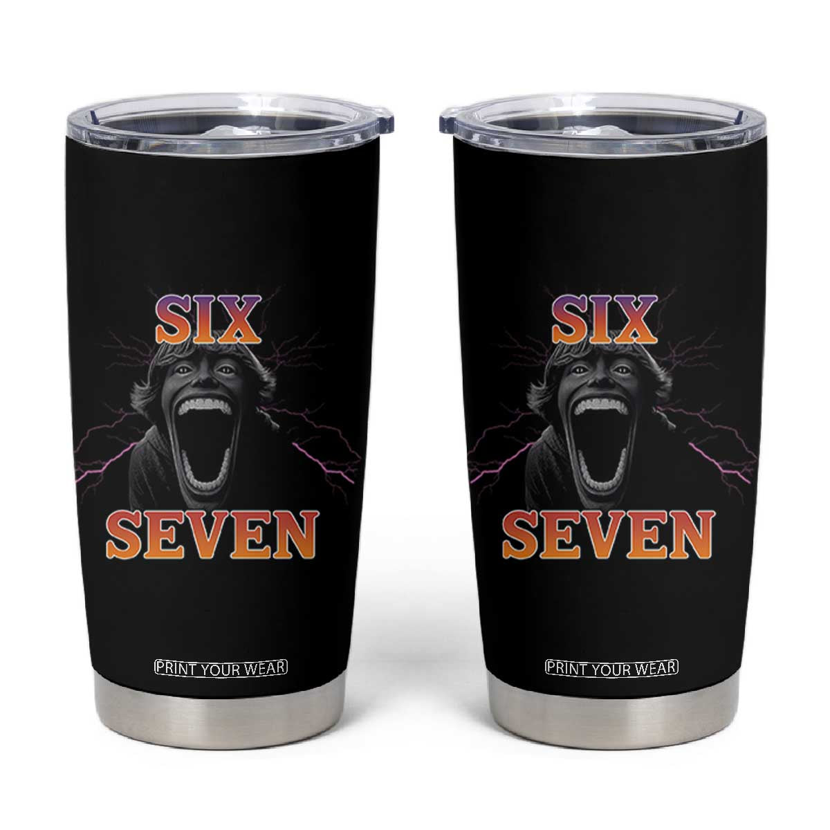 Mason 67 Kid Meme Tumbler Cup Devil Edit Viral Six Seven Scream TS02 Black Print Your Wear