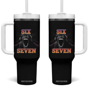 Mason 67 Kid Meme Tumbler With Handle Devil Edit Viral Six Seven Scream TS02 One Size: 40 oz Black Print Your Wear