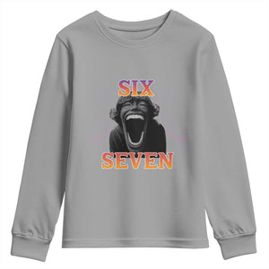 Mason 67 Kid Meme Youth Sweatshirt Devil Edit Viral Six Seven Scream TS02 Sport Gray Print Your Wear