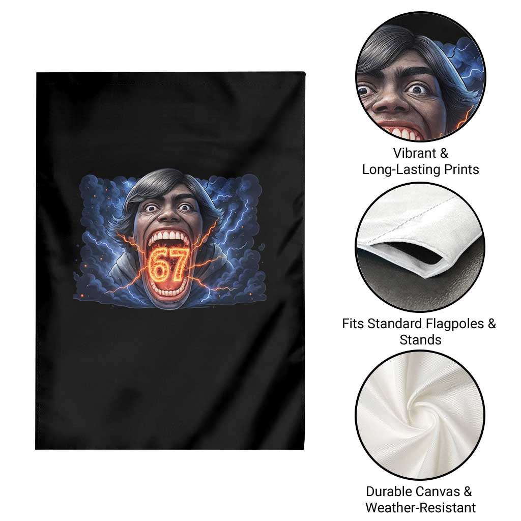 Screaming Mason 67 Kid Meme Garden Flag Six Seven Viral Devil Transformation Horror Edit TS02 Print Your Wear