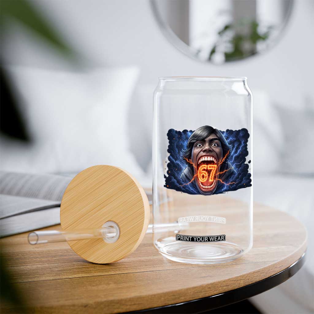 Screaming Mason 67 Kid Meme Glass Can Six Seven Viral Devil Transformation Horror Edit TS02 Print Your Wear