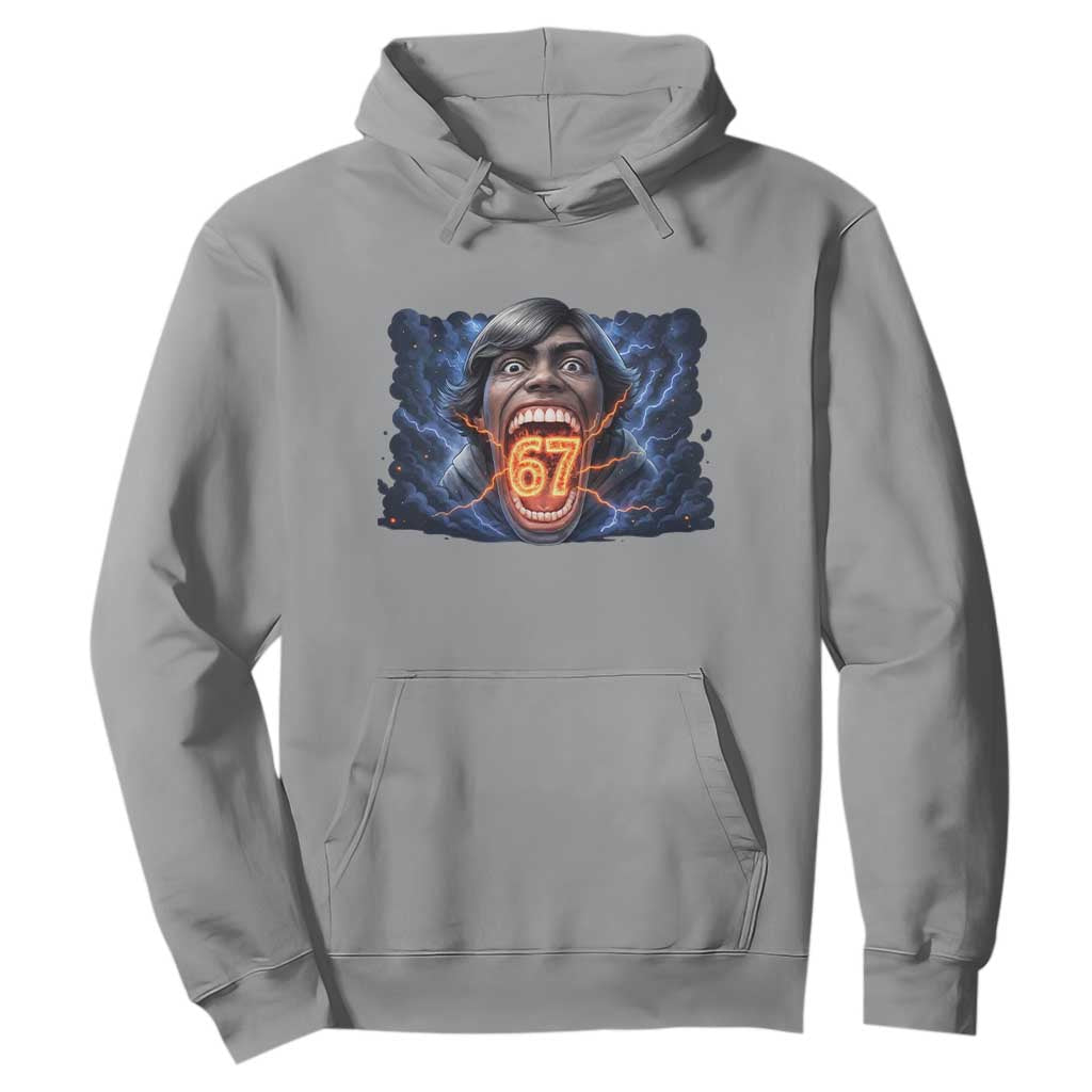 Screaming Mason 67 Kid Meme Hoodie Six Seven Viral Devil Transformation Horror Edit TS02 Sport Gray Print Your Wear