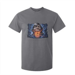 Screaming Mason 67 Kid Meme T Shirt For Kid Six Seven Viral Devil Transformation Horror Edit TS02 Charcoal Print Your Wear