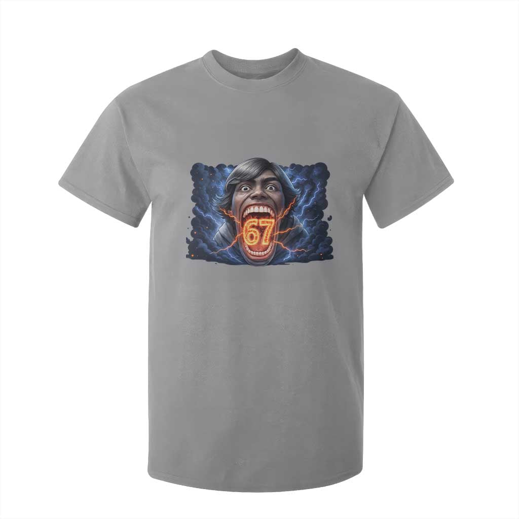 Screaming Mason 67 Kid Meme T Shirt For Kid Six Seven Viral Devil Transformation Horror Edit TS02 Sport Gray Print Your Wear