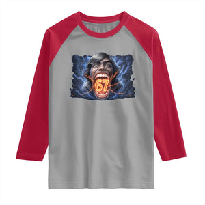 Screaming Mason 67 Kid Meme Raglan Shirt Six Seven Viral Devil Transformation Horror Edit TS02 Sport Gray Red Print Your Wear