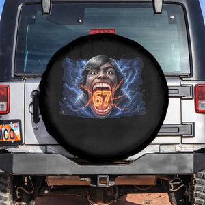 Screaming Mason 67 Kid Meme Spare Tire Cover Six Seven Viral Devil Transformation Horror Edit TS02 No hole Black Print Your Wear