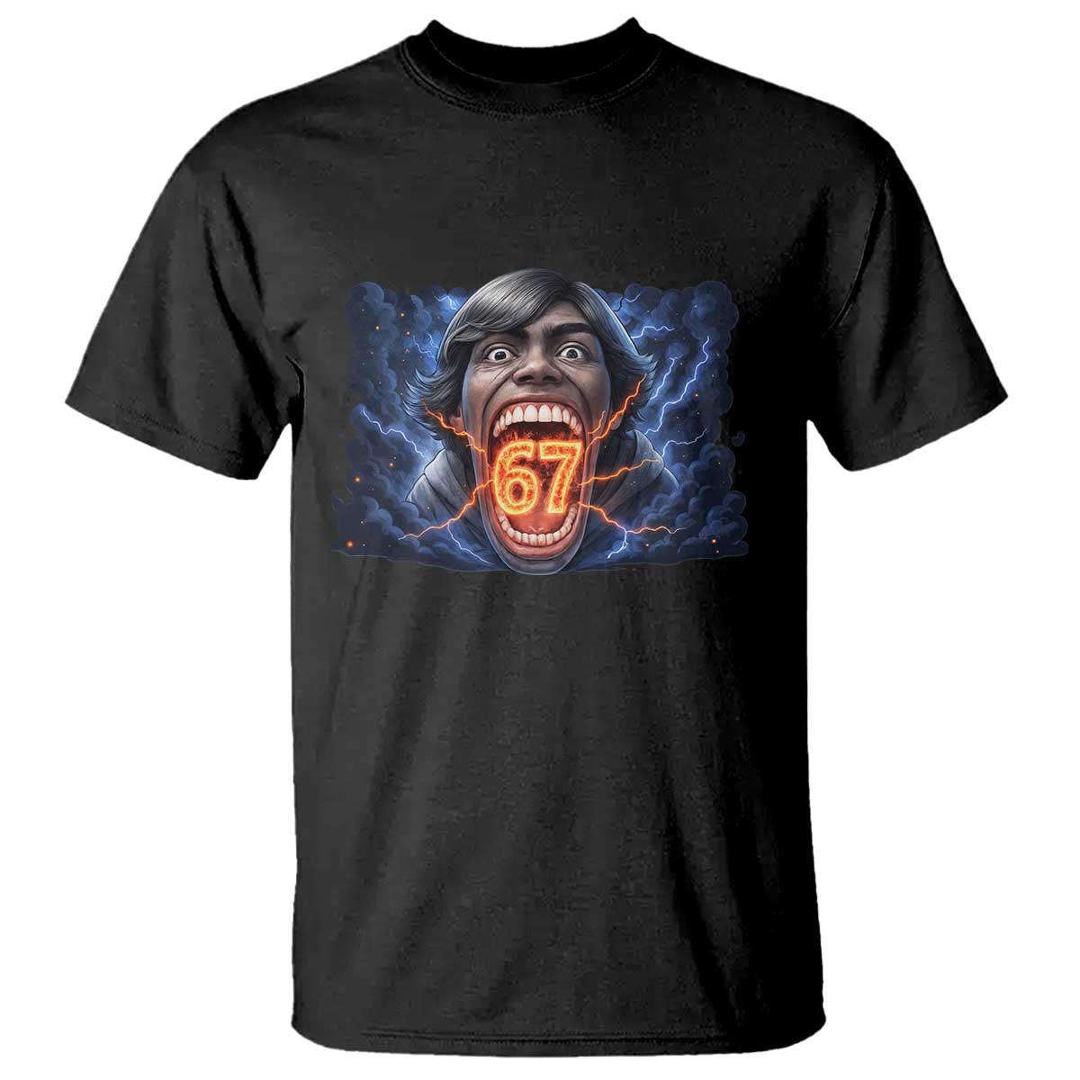 Screaming Mason 67 Kid Meme T Shirt Six Seven Viral Devil Transformation Horror Edit TS02 Black Print Your Wear