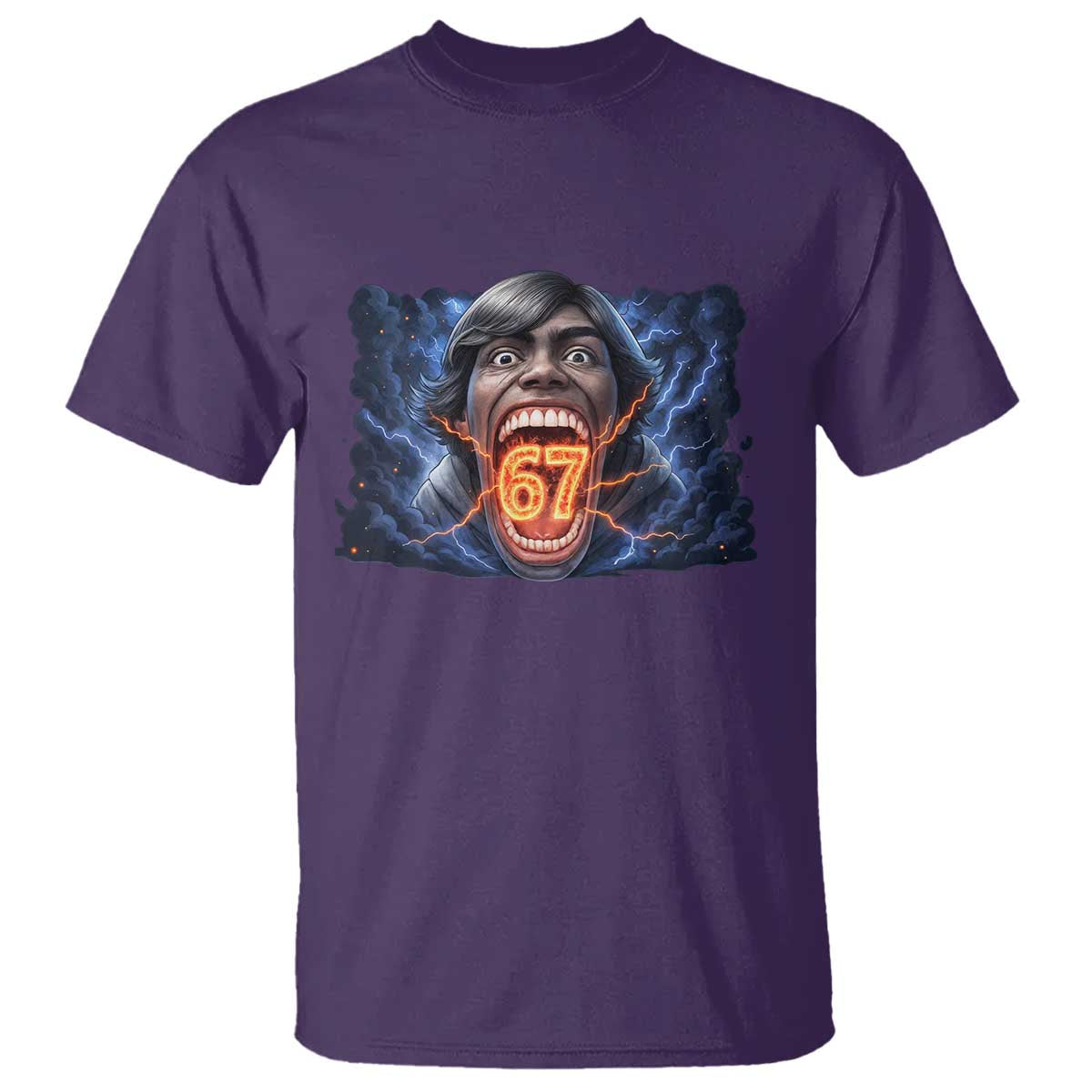 Screaming Mason 67 Kid Meme T Shirt Six Seven Viral Devil Transformation Horror Edit TS02 Purple Print Your Wear