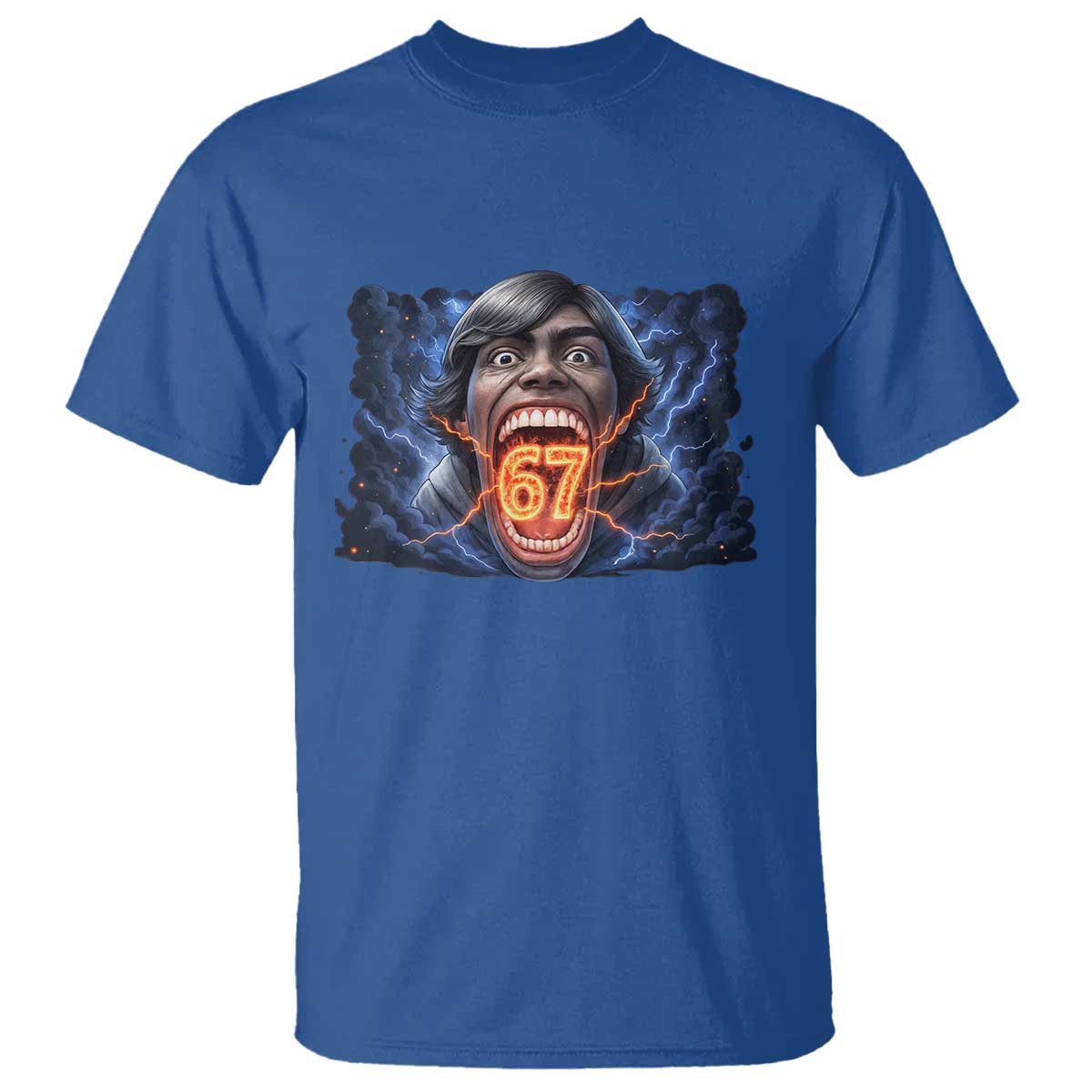 Screaming Mason 67 Kid Meme T Shirt Six Seven Viral Devil Transformation Horror Edit TS02 Royal Blue Print Your Wear