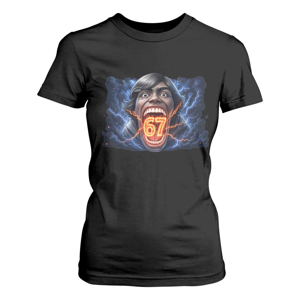 Screaming Mason 67 Kid Meme T Shirt For Women Six Seven Viral Devil Transformation Horror Edit TS02 Black Print Your Wear