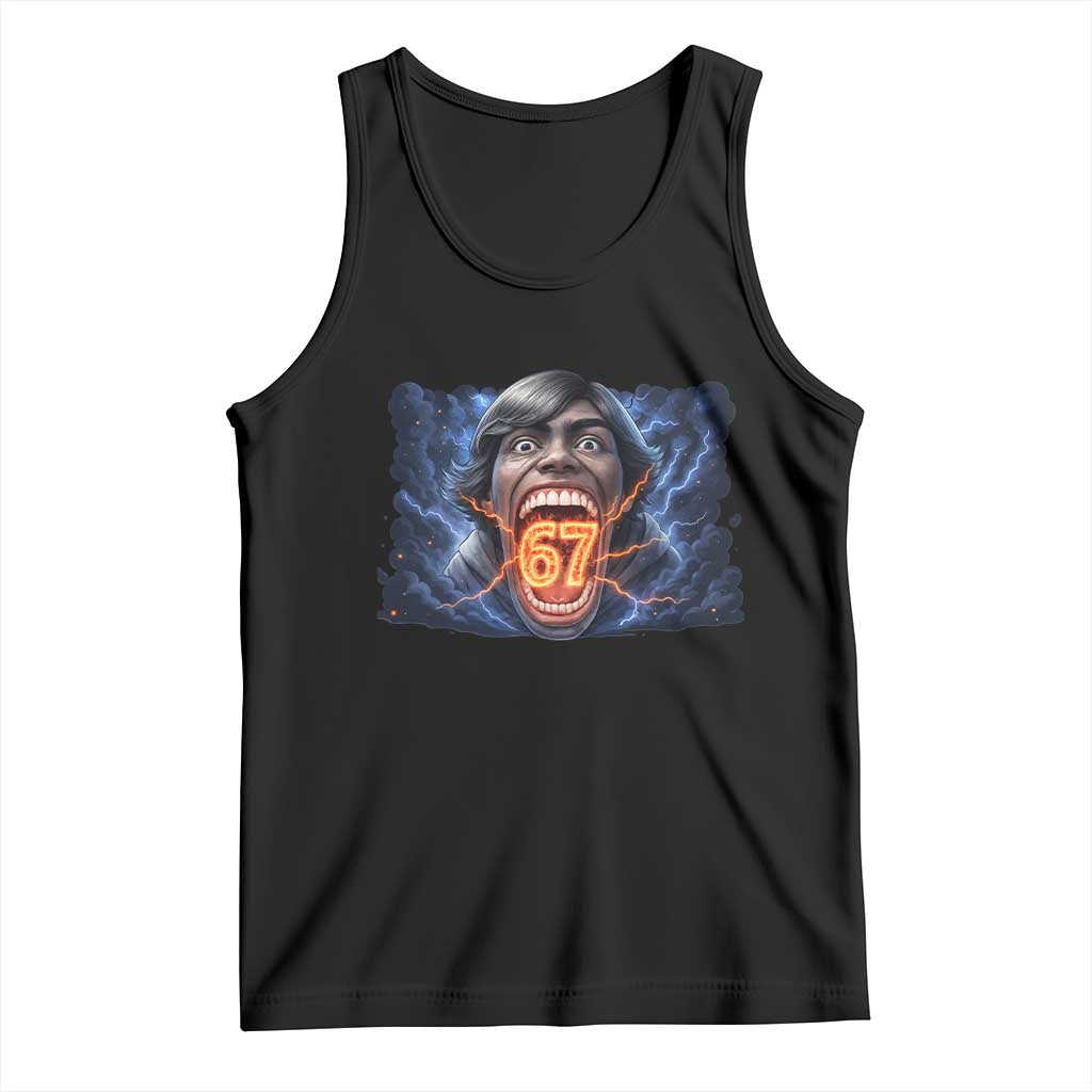 Screaming Mason 67 Kid Meme Tank Top Six Seven Viral Devil Transformation Horror Edit TS02 Black Print Your Wear