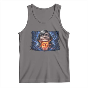 Screaming Mason 67 Kid Meme Tank Top Six Seven Viral Devil Transformation Horror Edit TS02 Deep Heather Print Your Wear