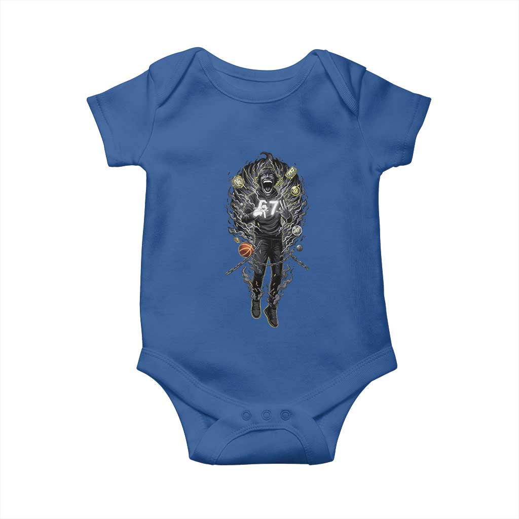 Mason 67 Energy Overload Baby Onesie Six Seven Meme Lightning Horror Devil Edit TS02 Royal Blue Print Your Wear